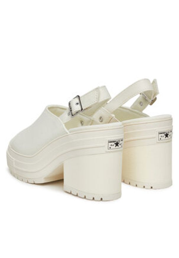 Converse Sandały Chuck 70 De Luxe Heel Sandal Platform A13796C Écru. Materiał: materiał. Obcas: na platformie