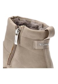 Beżowe Botki Tamaris Ocieplane Buty Damskie. Okazja: na co dzień. Kolor: beżowy. Materiał: skóra ekologiczna, futro. Obcas: na platformie. Styl: casual #7