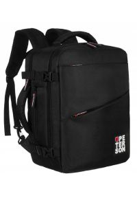 Plecak podróżny Peterson PTN PLG-04-T czarny. Kolor: czarny. Materiał: materiał. Styl: casual, sportowy #1