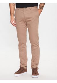 JOOP! Jeans Spodnie materiałowe 30025086 Beżowy Slim Fit. Kolor: beżowy. Materiał: materiał #1