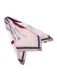 Wittchen - Damska apaszka jedwabna wzorzysta. Kolor: wielokolorowy, beżowy, czerwony. Materiał: jedwab. Wzór: gładki. Styl: elegancki, klasyczny #3