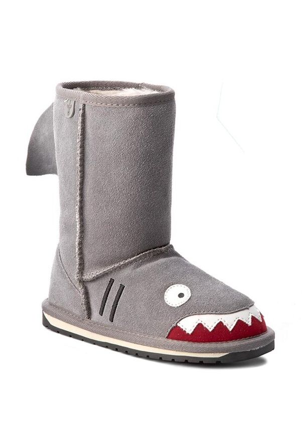 EMU Australia Śniegowce Little Creatures Shark K10589 Szary. Kolor: szary. Materiał: skóra