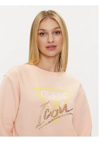 Guess Bluza Icon W4GQ09 KB681 Pomarańczowy Relaxed Fit. Kolor: pomarańczowy. Materiał: syntetyk #5