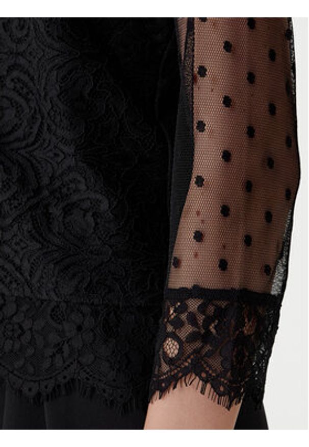 Morgan Bluzka 252-TEREZA Czarny Slim Fit. Kolor: czarny. Materiał: syntetyk