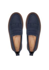 Clarks Mokasyny Oriannaw Loafer 26176639 Granatowy. Kolor: niebieski. Materiał: nubuk, skóra #3