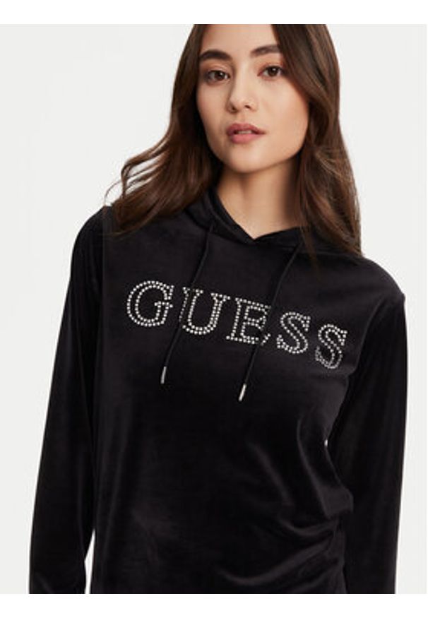 Guess Bluza V4RQ25 K0232 Czarny Regular Fit. Kolor: czarny. Materiał: syntetyk