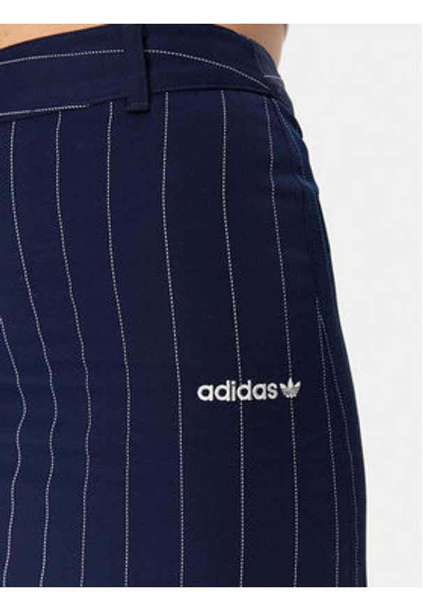 Adidas - adidas Spódnica ołówkowa Pinstripe JD2576 Granatowy Slim Fit. Kolor: niebieski. Materiał: bawełna