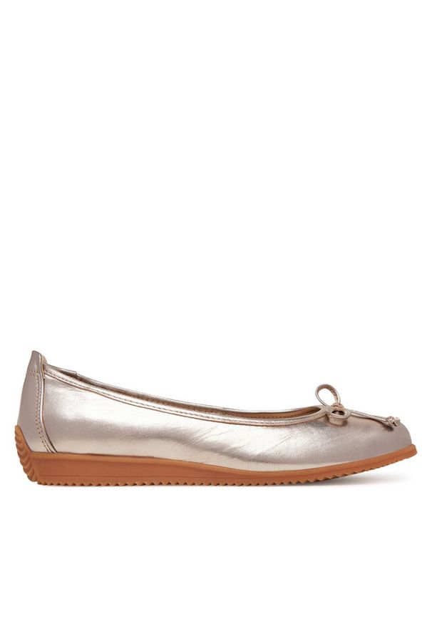 Baleriny Marco Tozzi. Kolor: złoty