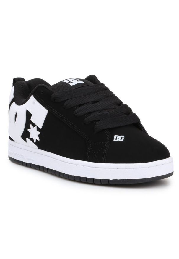 DC - Buty Dc Court Graffik M 300529-001 czarne. Okazja: na co dzień. Kolor: czarny. Materiał: skóra ekologiczna, nubuk. Szerokość cholewki: normalna
