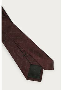 Calvin Klein - Krawat. Kolor: brązowy. Materiał: tkanina, materiał #2