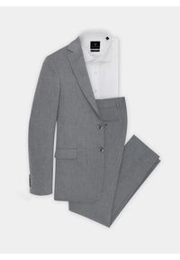 Pako Lorente - PAKO LORENTE – Szare spodnie garniturowe P22SF-6G-007-S-S. Okazja: na wesele, na ślub cywilny. Kolor: szary. Materiał: poliester, wiskoza, elastan. Wzór: gładki. Styl: elegancki #3