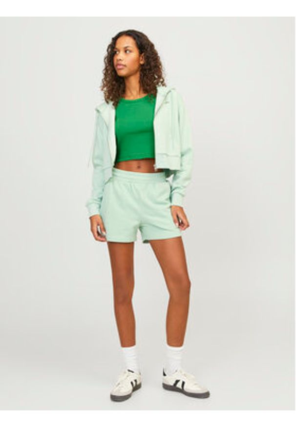 JJXX Top Fallon 12200401 Zielony Slim Fit. Kolor: zielony. Materiał: bawełna