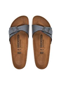 Birkenstock Klapki Madrid Birko-Flor 1021532 Szary. Kolor: szary. Materiał: skóra