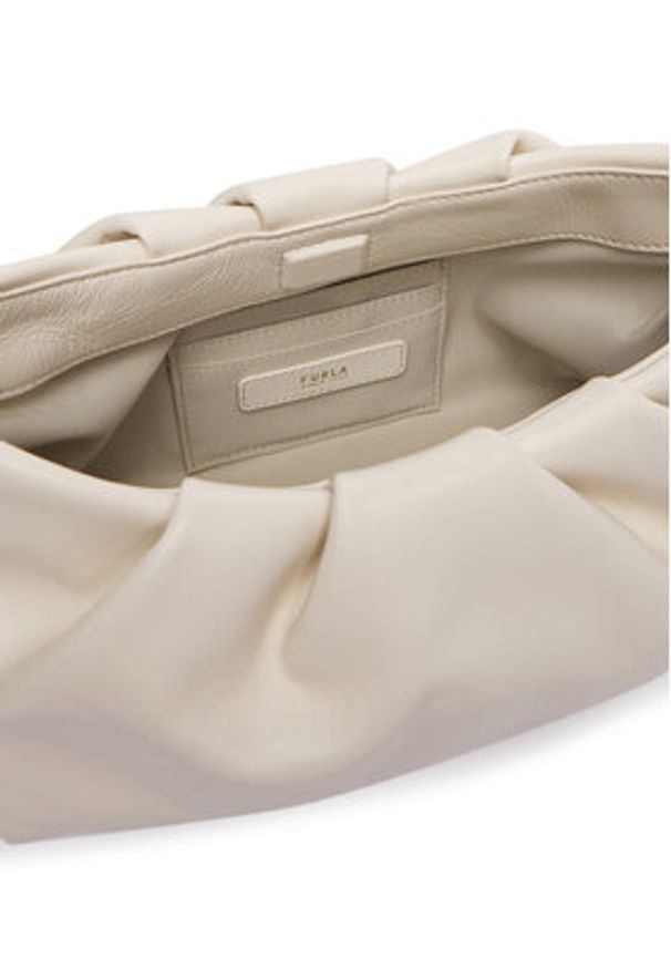 Furla Torebka Delia Mini WE00880 BX2269 CN PNN00 Écru. Kolor: kremowy. Materiał: skórzane