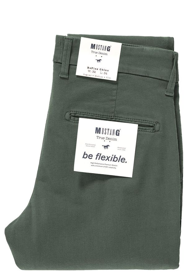 Mustang - MUSTANG SPODNIE MĘSKIE BeFlex Chino 1010050 6420. Materiał: materiał
