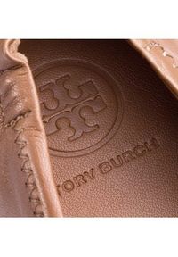 Tory Burch Baleriny Minnie Travel Ballet With Metal Logo 50393 Brązowy. Kolor: brązowy. Materiał: skóra #9