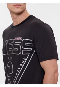 Guess T-Shirt Lugh Z4RI07 KC220 Czarny Slim Fit. Kolor: czarny. Materiał: syntetyk #5