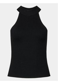 Edited Top Kirima Czarny Tight Fit. Kolor: czarny. Materiał: wiskoza