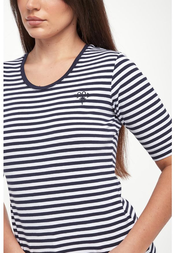 T-shirt damski w paski Tonica JOOP!. Wzór: paski