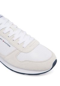 TOMMY HILFIGER - Tommy Hilfiger Sneakersy Light Eva Runner FM0FM05907 Biały. Kolor: biały. Materiał: skóra, zamsz #5
