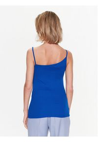 Calvin Klein Top Q-Nova Asymetric K20K205571 Niebieski Slim Fit. Kolor: niebieski. Materiał: syntetyk