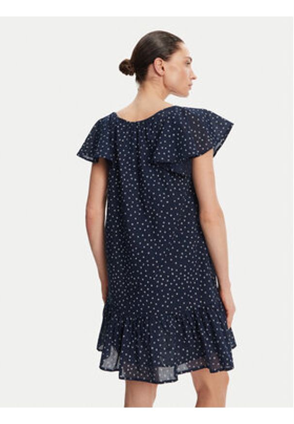 Pepe Jeans Sukienka codzienna Dafne PL953709 Granatowy Regular Fit. Okazja: na co dzień. Kolor: niebieski. Materiał: bawełna. Typ sukienki: proste. Styl: casual