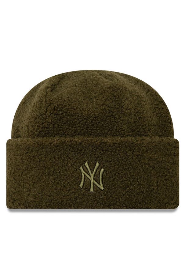 New Era Czapka Borg New York Yankees Cuff Knit Beanie 60580758 Zielony. Kolor: zielony. Materiał: materiał, poliester