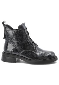 Niebieskie Botki S.Barski Ocieplane Buty Damskie. Okazja: na co dzień. Zapięcie: sznurówki. Kolor: niebieski. Obcas: na obcasie. Styl: casual, klasyczny. Wysokość obcasa: średni #2