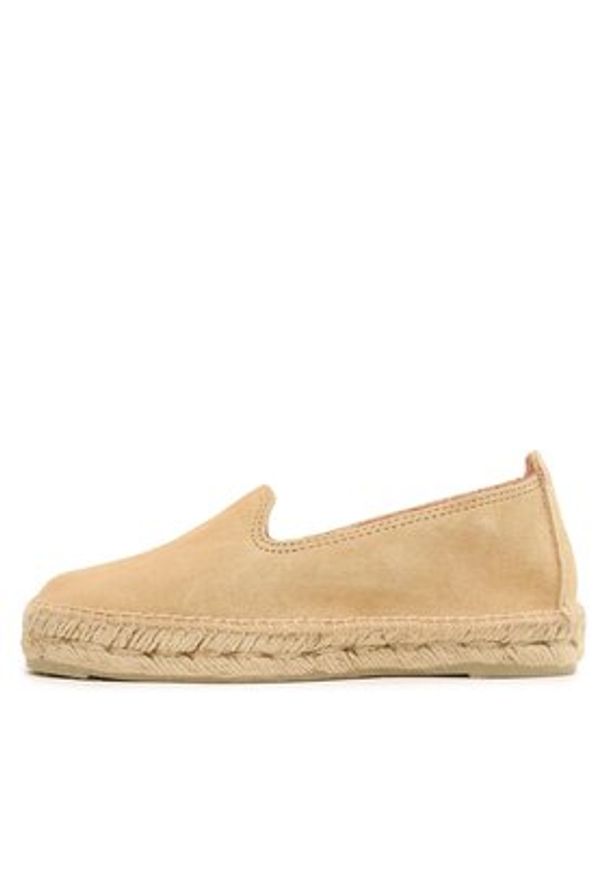 Manebi Espadryle Suede Flat Espadrilles Beżowy. Kolor: beżowy. Materiał: zamsz, skóra