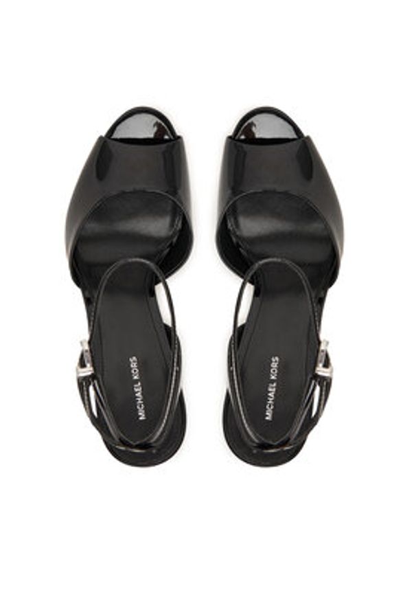MICHAEL Michael Kors Sandały Rosie High 40S6RSHS1A Czarny. Kolor: czarny. Materiał: skóra