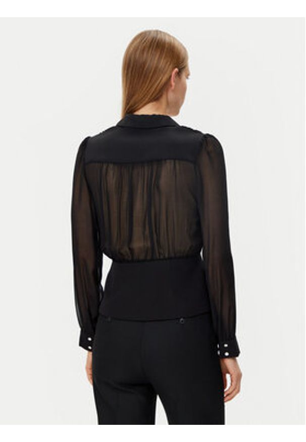 Morgan Koszula 251-CZIPA Czarny Regular Fit. Kolor: czarny. Materiał: syntetyk