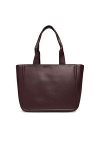 Calvin Klein Torebka Bold Ck Medium Tote LV04F3218G Bordowy. Kolor: czerwony. Materiał: skórzane #4