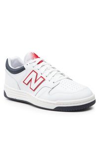 New Balance Sneakersy BB480LWG Biały. Kolor: biały. Materiał: skóra