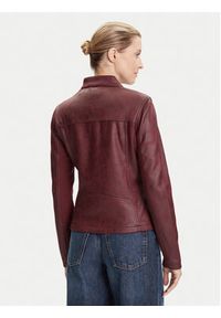 Desigual Kurtka z imitacji skóry Basic 25WWEW43 Bordowy Regular Fit. Kolor: czerwony. Materiał: skóra #4