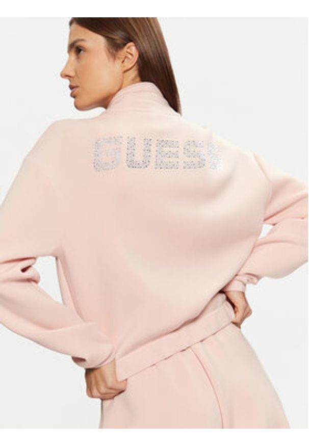 Guess Bluza V4BQ14 K7UW2 Różowy Regular Fit. Kolor: różowy. Materiał: wiskoza