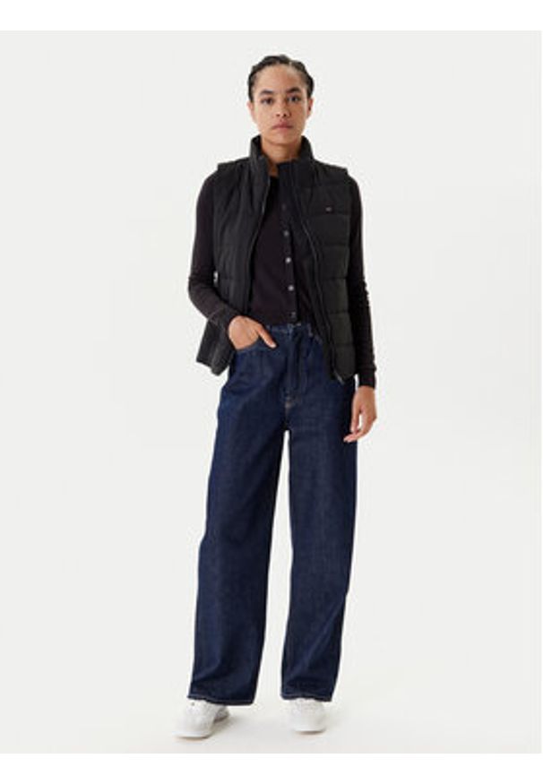 Tommy Jeans Bezrękawnik DW0DW21409 Czarny Regular Fit. Kolor: czarny. Materiał: syntetyk. Długość rękawa: bez rękawów