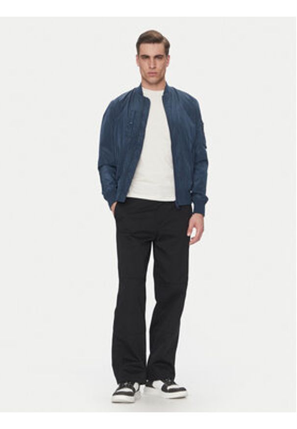 SCHOTT N.Y.C. Kurtka bomber Airstar Granatowy Regular Fit. Kolor: niebieski. Materiał: syntetyk