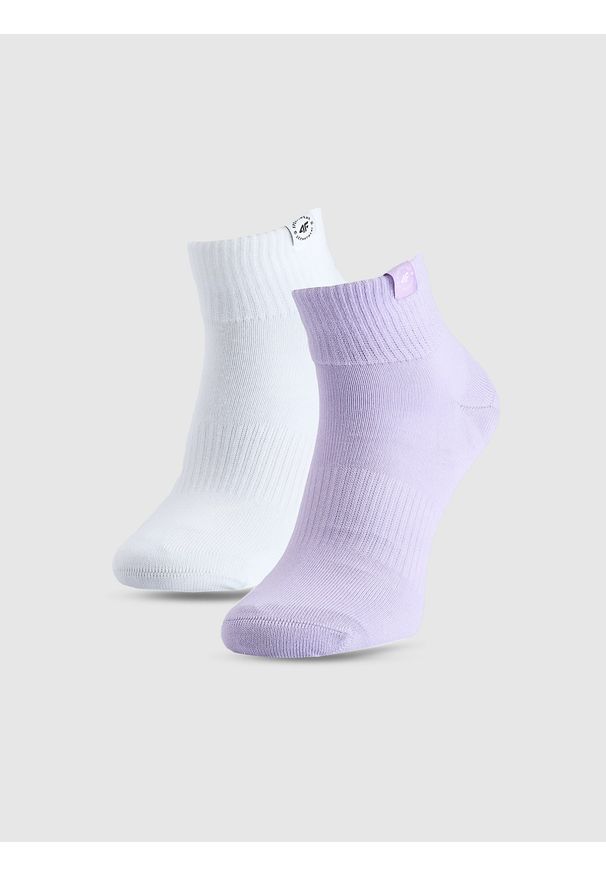 4f - 4F Skarpetki casual za kostkę (2-pack) dziewczęce - multikolor 38-40. Kolor: wielokolorowy. Materiał: bawełna, poliamid, włókno, materiał