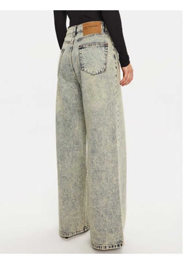 One Teaspoon Jeansy 26505 Niebieski Wide Leg. Kolor: niebieski