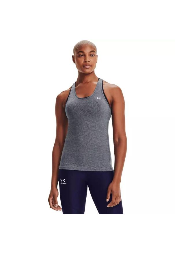 Tank top fitness damski Under Armour HG Armour Racer Tank. Kolor: szary. Sport: fitness