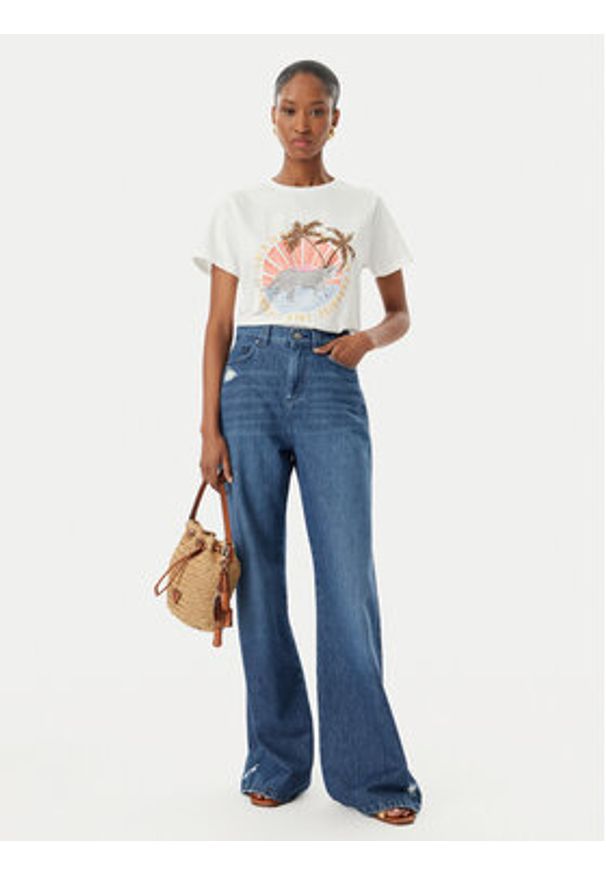 LOLA CASADEMUNT T-Shirt LS2615019 Biały Regular Fit. Kolor: biały. Materiał: bawełna