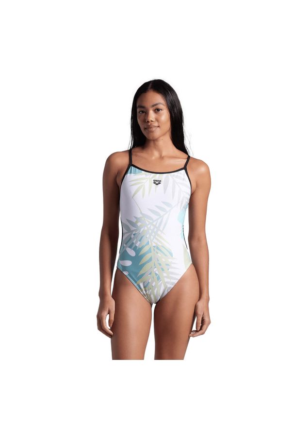 Strój kąpielowy damski jednoczęściowy kostium basen Arena Light Floral. Kolor: wielokolorowy, biały, czarny