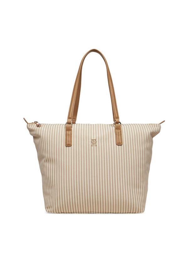 TOMMY HILFIGER - Tommy Hilfiger Torebka Poppy Summer Tote AW0AW17203 Beżowy. Kolor: beżowy