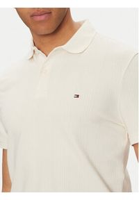 TOMMY HILFIGER - Tommy Hilfiger Polo Vertical MW0MW38951 Żółty Regular Fit. Typ kołnierza: polo. Kolor: żółty. Materiał: bawełna #5