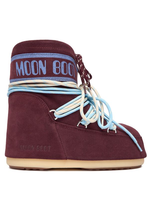 Moon Boot Śniegowce 80D1409670 Bordowy. Kolor: czerwony. Materiał: skóra, zamsz