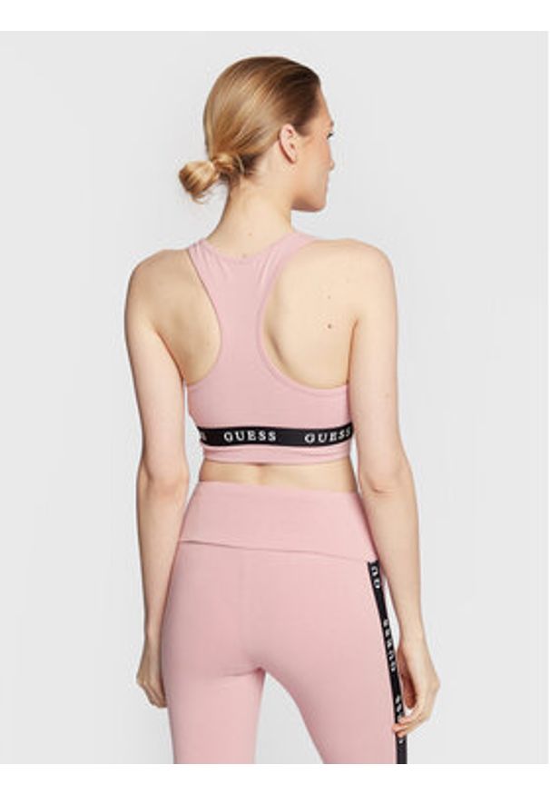 Guess Biustonosz top Aline V2YP12 KABR0 Różowy. Kolor: różowy. Materiał: bawełna