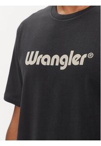 Wrangler T-Shirt Logo 112350526 Czarny Regular Fit. Kolor: czarny. Materiał: bawełna