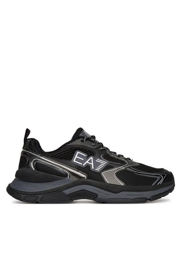 EA7 Emporio Armani Sneakersy X8X249 XK446 N543 Czarny. Kolor: czarny. Materiał: skóra