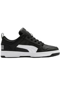 Buty do chodzenia dla dzieci Puma Rebound Layup LO SL JR. Zapięcie: sznurówki. Kolor: biały, wielokolorowy. Materiał: materiał, tkanina, syntetyk. Szerokość cholewki: normalna. Sport: turystyka piesza