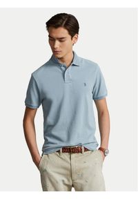 Polo Ralph Lauren Polo 710536856216 Niebieski Slim Fit. Typ kołnierza: polo. Kolor: niebieski. Materiał: bawełna